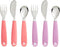 Munchkin® Splash™ Toddler Fork, Knife and Spoon Utensil Set, 6 Pack, Pink/Purple...
