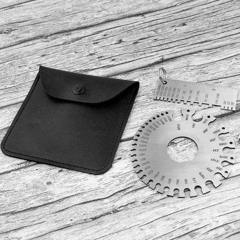 2 Pack Wire Metal Sheet Thickness Gauge Stainless Steel Welding Thickness Gauge Plated Size Inspection Tool Standard Wire Welding Gage Dual-Sided ...