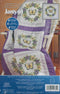 Janlynn Stamped Cross Stitch Quilt Blocks 18"X18" 6/Pkg-Pansy Wreath, Multicolor...