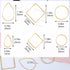 PAGOW 96Pcs Earring Hoop Jewelry Making, Hypoallergenic Teardrop Square Round Gold Earrings Beading Hoop Bulk for DIY Crafts Accessories Supplies...