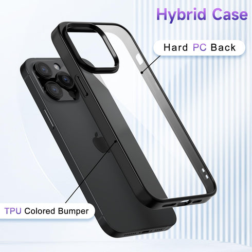 oakxco Thin Slim Clear case for iPhone 13 Pro Max, Transparent Hybrid Hard Shell Plastic & Soft Silicone Rubber Bumper, Non-Yellow Acrylic Protect...