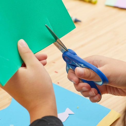 Fiskars 5" Pointed-Tip Scissors for Kids Ages 4-7, Assorted Designs...