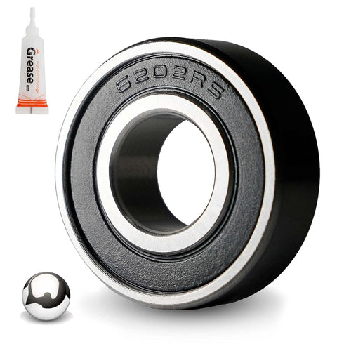 4 Racing Wheel Bearing w/Grease for Coleman BT200X CT200U Trail CT200UEX, Baja Warrior 196CC MB165 MB200 Mini Bike, Front & Rear Wheels Bearings R...