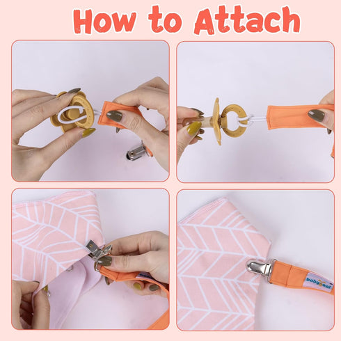 Babygoal Pacifier Clips, 6 Pack Pacifier Holder for Boys and Girls Fits Most Pacifier Styles & Baby Toys and Baby Gift 6MP10...