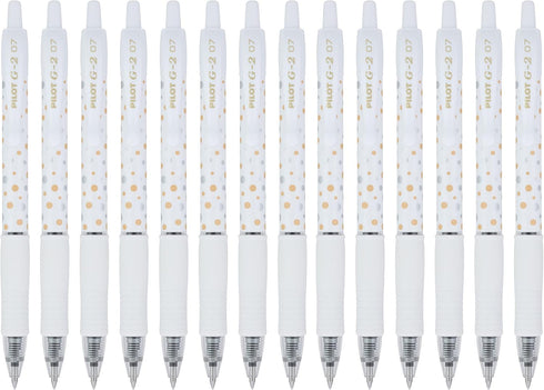 PILOT, G2 Premium Gel Roller Pens, Fine Point 0.7 mm, Dot-Patterned Barrels, Pack of 14, Black...