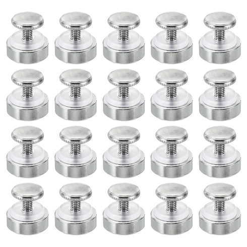 PATIKIL M4x12 Standoff Screws with Spacers, 20 Pack Wall Mounting Hardware Thumb Screw Fasteners for Acrylic Glass Signs Mirrors, Silver Tone 12mm...