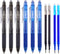 ParKoo Retractable Erasable Gel Pens Clicker Fine Point 0.7 mm, Make Mistakes Disappear, 3 Black/3 Blue Ink Pens with 4 Bonus Refills for Drawing ...
