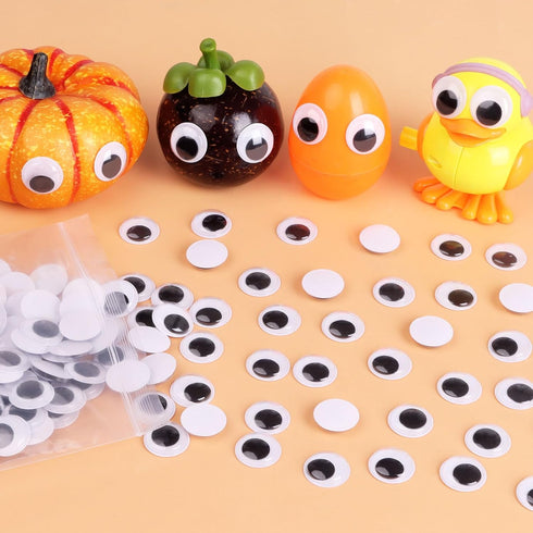 CCINEE 25mm Black Googly Wiggle Eyes 100PCS with Self-Adhesive for DIY Handmade Crafts Decorations...