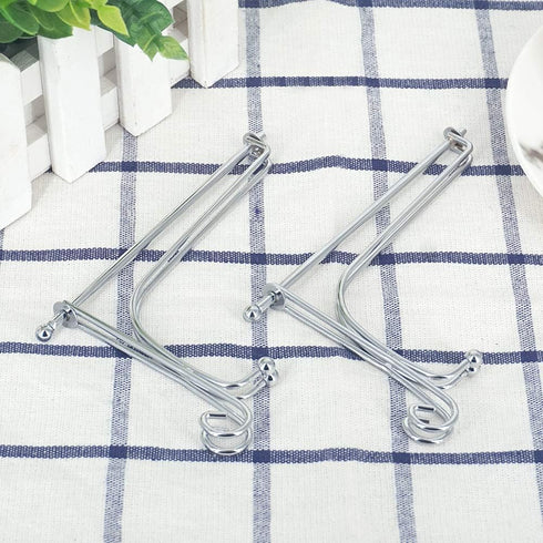 Artliving (2 pack 5 inch Iron Plate Stand, Silver Iron Easel Plate Display Photo Holder Stand, Displays Picture Frames,Decorative Plates, Tablets ...