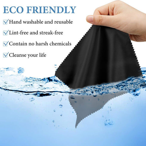50 Pieces Microfiber Cleaning Cloths for Glasses 7 x 6 Inch Eyeglasses Cleaning Cloth Lens Glasses Cleaning Cloth for Electronics Glasses Screen C...