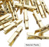 Mini Plastic Clips, 100 Pieces Utility Photo Clips Paper Peg Clothes Line Clips - 3.5 x 0.5 x 0.7cm, Gold...