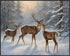 Posterizer 1 pcs-majestic deer in snowy winter scene-oil painting style-2-Art for Animal Lovers-Landscape & Nature Art-Decor for Home & Office- un...