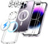 3 in 1 Combo Clear TPU PC Hard Magnetic Cover 9H Tempered Glass Camera Lens Screen Protector Ultimate Protection Kit for I Phone 15 All Models (iP...