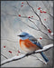 Posterizer 1 pcs-cute little bird in snowy winter scene -10-Art for Animal Lovers-Landscape & Nature Art-Decor for Home & Office- unframed wall ar...