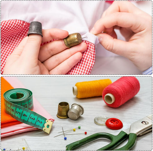 HARFINGTON 50pcs Sewing Thimble Plastic Sewing Thimble Finger Protector Finger Shield Fingertip Quilting Craft Embroidery Accessories DIY Hand Wor...