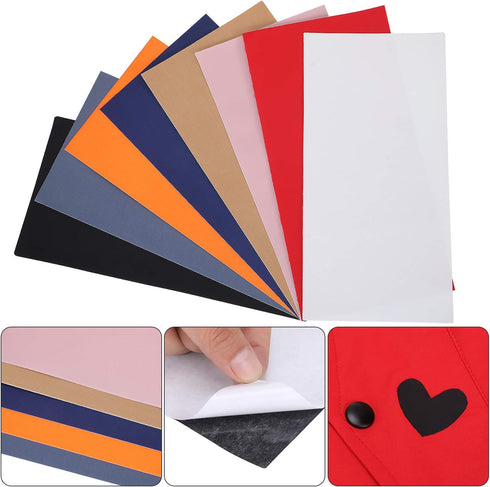 8 Pieces Nylon Repair Patches Self-Adhesive Nylon Fabric Patch Waterproof Lightweight Repair Patches for Clothing Down Jacket Tent Clothes Bag Hol...