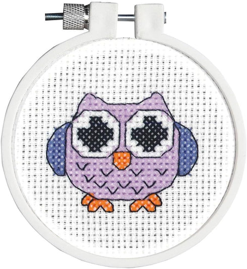 Janlynn Kid Stitch 11 Count Owl Mini Counted Cross Stitch Kit, 3-Inch...