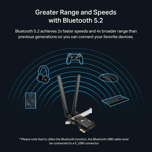 TP-Link WiFi 6 PCIe WiFi Card for Desktop PC AX3000 (Archer TX55E), Bluetooth 5.2, WPA3, 802.11ax Dual Band Wireless Adapter with MU-MIMO, Ultra-L...