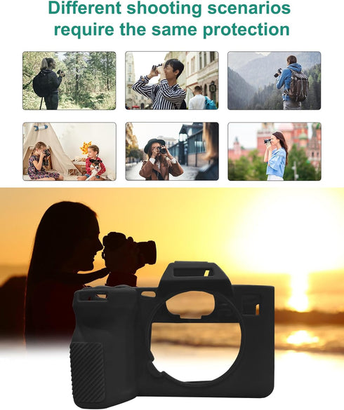Digital Camera Case for Sony A7 IV,Anti-Scratch Soft Silicone Protective Camera Case Camera Skin Case Cover (Black)...