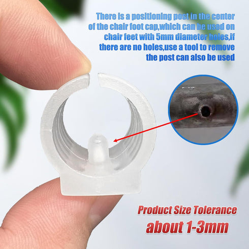 19mm U-Shaped Plastic Chair Foot Caps,Non-Slip Plastic Chair Foot U Shaped Floor Glides Tubing Caps Cover,U Shaped Office Chair Feet Tube Wrap Pad...