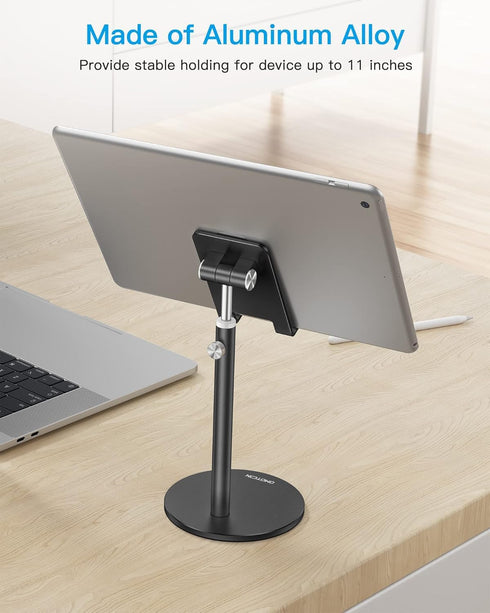 Cell Phone Stand, OMOTON Angle Height Adjustable Phone Holder, Aluminum Desktop Phone Holder Dock Stand for Desk, Compatible with iPhone 13/Mini/P...