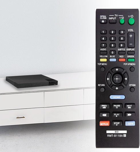 New RMT-B118A Replaced Remote Control fit for Sony BDP-BX18 BDP-S185 BDPBX3100 BDP-BX39 BDP-S1100 BLU-RAY DISC Player Subs for RMT-B119A...