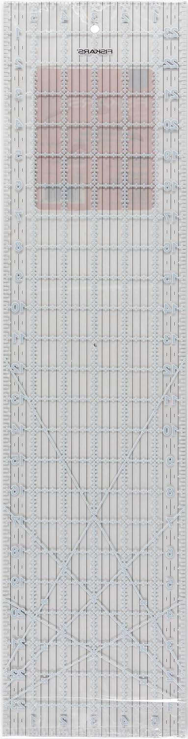 Fiskars® Sewing Ruler (6"x 24") - Sewing and Quilting Ruler with Gridlines - Arts and Craft Supplies - Clear/Black...