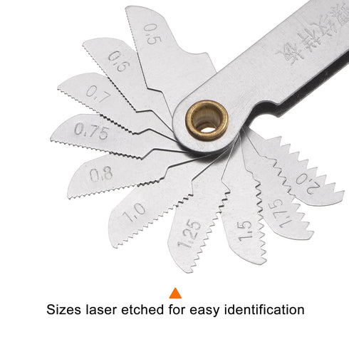 Metric 0.5-7 Screw Thread Pitch Gauge Tool Pitch Cutting Gauge Caliper Gauges Measuring Tool for Industrial Measurement...