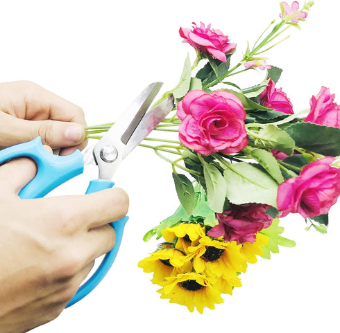 Woohome 5 PCS Garden Pruning Shears Scissors Kit, Rose Stripper Thorn Remover, Tree Pruner Hand Tools, Leaf Stripping Tool and Floral Gloves for G...