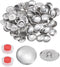 HARFINGTON 150 Sets Self Cover Button Kit 36L 0.9" 23mm with Wire Backs Aluminum Buttons to Cover Fabric Button Maker Covered Buttons Kit with 2 T...