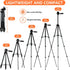 Camera Mount Phone Tripod Stand: 51-Inch 130cm Lightweight Travel Tripod for iPhone with Remote & Phone Holder & GoPro Adapter Compatible with iPh...