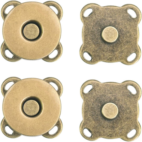 12 Sets Magnetic Snaps Buttons Sew in Magnetic Plum Bag Clasps Button Snaps for Purses Handbag Clothes Scrapbooking Closure Fastener Sewing Craft ...