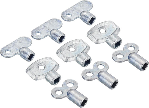 PATIKIL Radiator Valve Keys Set, 9 Pack Zinc Alloy Square Socket Vent Air Valve Key Wrench Plumbing Bleeder Tool for Radiator Heater Faucet, Silve...