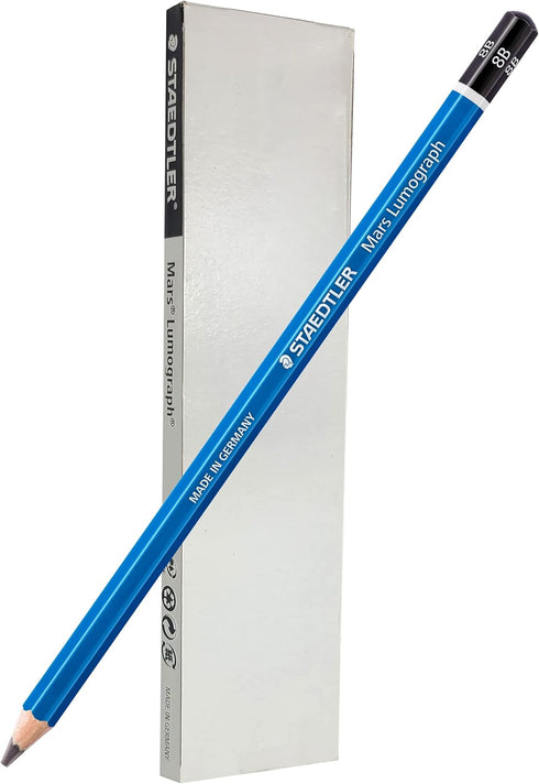 STAEDTLER Mars Lumograph 8B Graphite Art Drawing Pencil, 6 Pencils...