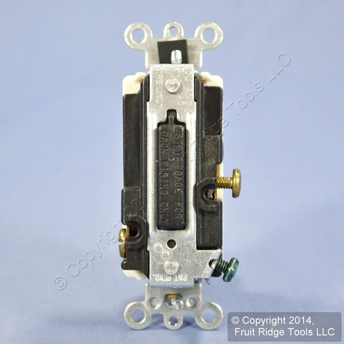 Leviton 5631-2T 20-Amp 120-Volt Decora Plus Rocker Lighted Handle, Illuminated OFF Single-Pole AC Quiet Switch, Light Almond, Image......