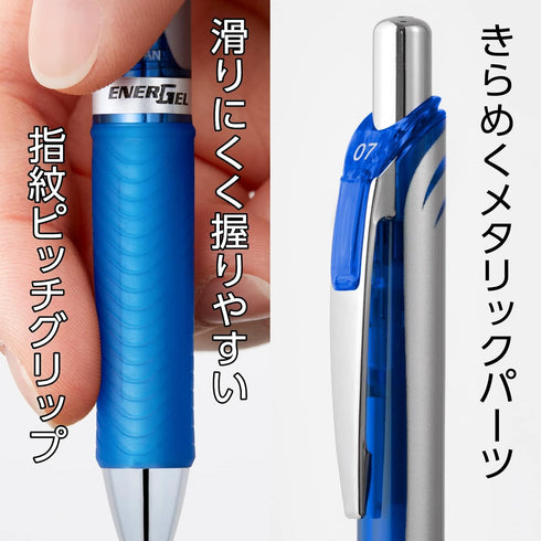 Pentel BL80-C 1.0 Blue Gel Ballpoint Pen EnerGel Ink 10 Pens...