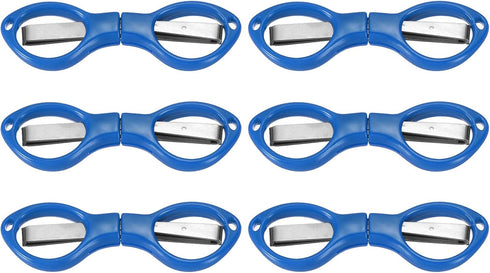 PATIKIL Folding Scissors, 6 Pack Portable Travel Mini Scissors Stainless Steel Non-Rust Glasses-Shaped Shear Small Craft Cutter for Home Fishing A...