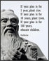 Posterizer 1 pcs-Confucius-If Your Plan is for 100 Years Educate Children-Philosophy-Quotes -Motivational Inspirational Art-Gift For Buddhism Medi...