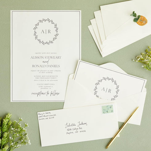 Juvale 100 Piece Cotton Stationery Paper and Envelopes Set for Writing Letters, Wedding Invitations, Resume (Ivory, 8.5 x 11 In)...