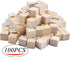 Wood Cubes,100pcs Square Blocks Unfinished Cubic Wooden for Math Counting Craft Childlike Game - 1.5CM...