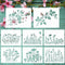 Wild Flower Stencils for Painting 11X8.3" Large Flower Stencil for Walls Leaf Cherry Blossom Vine Stencils Reusable Drawing Stencils for Painting ...