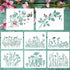 Wild Flower Stencils for Painting 11X8.3" Large Flower Stencil for Walls Leaf Cherry Blossom Vine Stencils Reusable Drawing Stencils for Painting ...