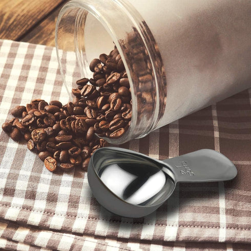 18/8 Stainless Steel Coffee Measuring Spoon 2 Tablespoon Coffee Scoop Short Handle Measuring Spoon for Ground Coffee Tea Sugar Flour Exact Measuri...