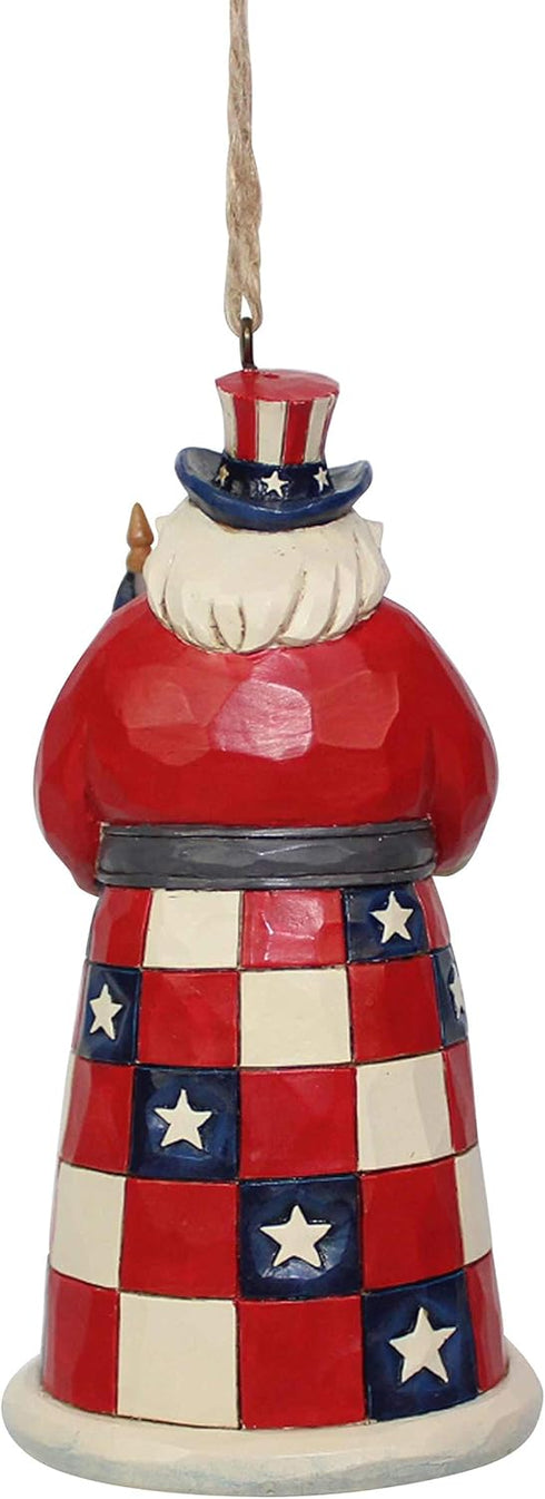Enesco Jim Shore Heartwood Creek 6001508 American Santa Ornament, 4.5"...