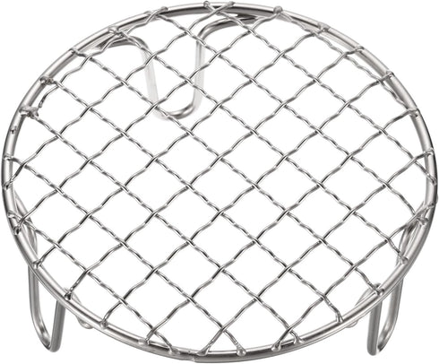 Round Cooking Rack 5-inch Stainless Steel Cross Wire Barbecue Grill Net with 50mm Legs for Cooking Baking Steaming BBQ...