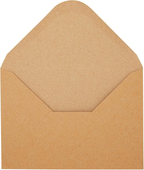 Juvale Kraft Paper Invitation Envelopes 4x6 for Special Occasions, Such As Wedding, Baby Shower, Thank You Cards, Special Occasions - A6 V Flap Br...