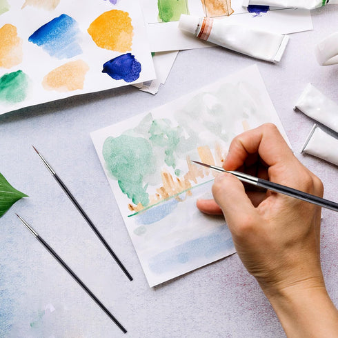 6 Pieces Detail Paint Brush Set, Fine Paint Brush Thin Detail Paint Brush Miniature Paint Brushes Small Fine Tip Paint Brush for Miniature Detail ...