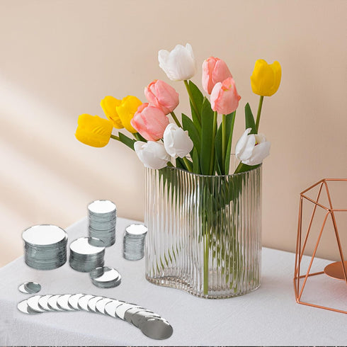 250 Pieces Small Circle Craft Mirror, Mini Round Glass Crafts Mosaic Mirror Tiles for Crafts and DIY Projects Supplies Home Decoration, 0.75 Inch,...