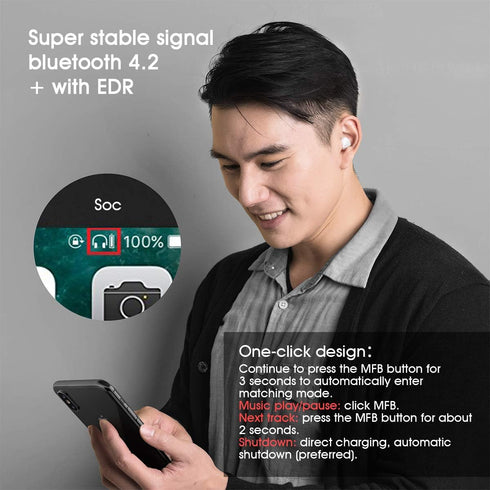 Invisible Earbuds Sleep Bluetooth Earbuds Mini Tiny Discreet Hidden Headphones for Work, Small Ear Canals - Single Earbud with Charging Case...