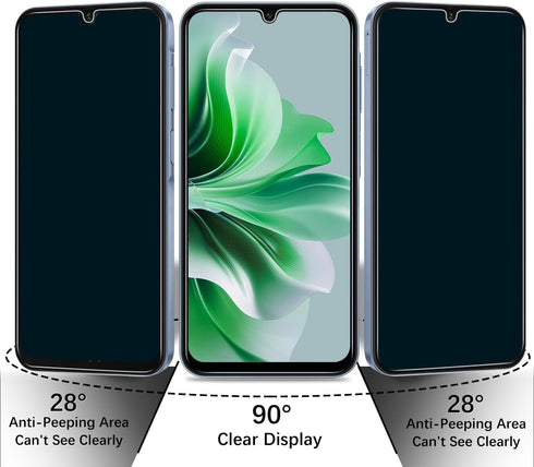 (2 Pack Privacy Screen Protector for Samsung Galaxy A15 5G and Galaxy A15 6.5-inch Anti Spy Tempered Glass, Bubble Free, Case Friendly...